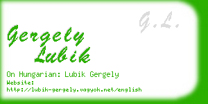 gergely lubik business card